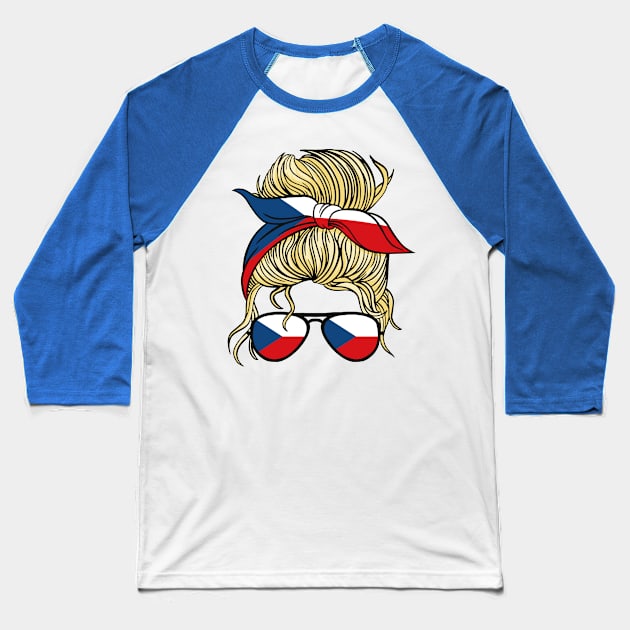 Ceska Czech Republic Flag Girls Czech Girl Kids Baseball T-Shirt by qwertydesigns